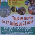 Marché des producteurs tous les Mardis du 17 juillet au 21 Août à Pont du Fossé