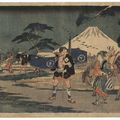 Utagawa Hiroshige 歌川広重 The 47 Ronin, Act 8 : Michiyuki The Bride's Journey . Serie The Chushingura, 1847 