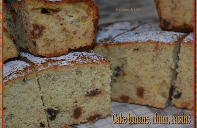 Cake banane-rhum-raisins