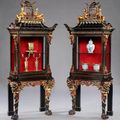 A Rare Pair of French Display Cabinets in the Chinoiserie Manner. Circa 1870 