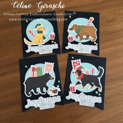 Cartes fanions Joyeuses fêtes 