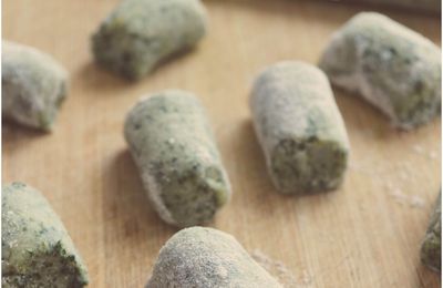 ..Gnocchi aux épinards et sel de citron (sans gluten)..