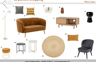 Une planche shopping pour un petit salon