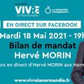 Mardi 18 mai 2021 19heures: Adresse d'Hervé MORIN aux Normands