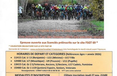 CYCLO CROSS DE VILLARS LES DOMBES