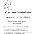 2025 Concours Convivéncia Textes primés Collégiens