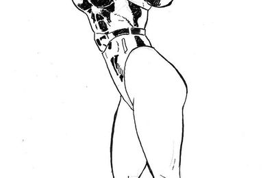 Superheroine drawing 02 - customized erotic drawings on order possible