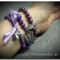 Trio de bracelets violet