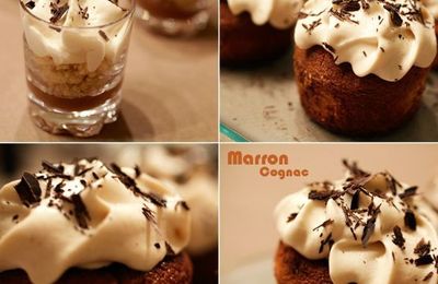 Petits cakes à la crème de marron et au cognac