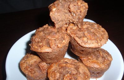 muffins chocolat au lait, amande, bananes