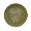 A carved Yaozhou celadon bowl, Northern Song-Jin dynasty (960-1234) 