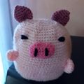 Un petit cochon au crochet, amigurumi ....