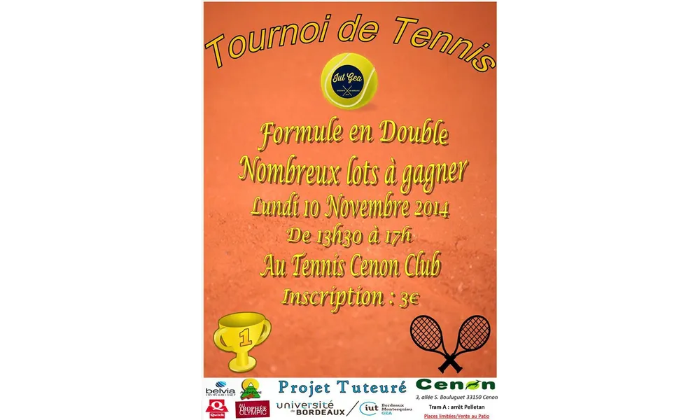 Tournoi de tennis à venir !