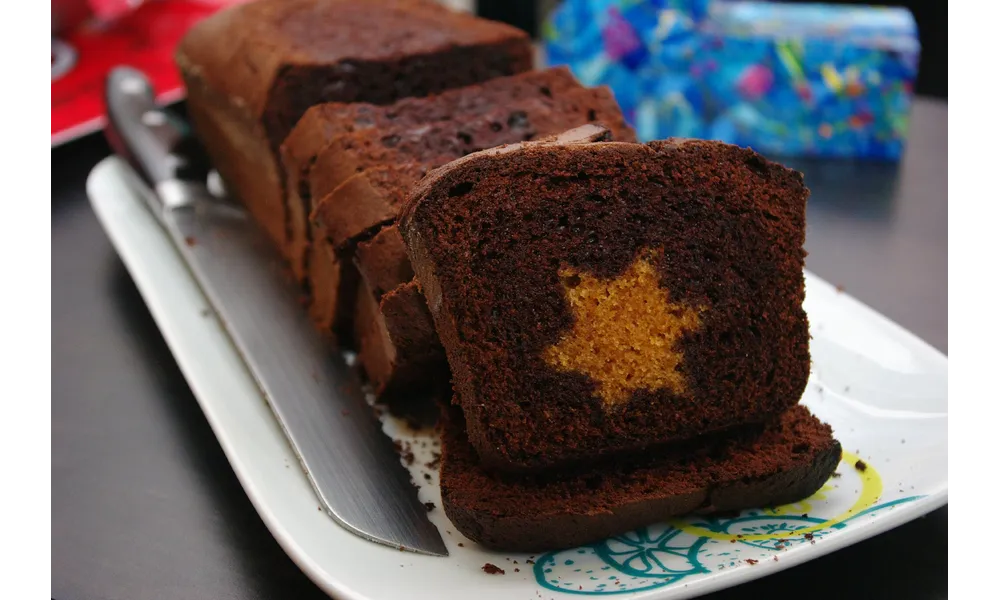 Gâteau au chocolat étoilé