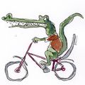 le vélo rouge de monsieur croco