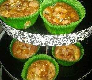 MUFFINS MOELLEUX POMMES CARAMEL BEURRE SALé ET AMANDES