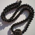 Sliding bead necklace with spiral rope ...