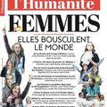 Jeudi 8 mars 2018, en quête d'Humanité, à la Une... Et à 15h40, l'on s'arrête pour manifester.