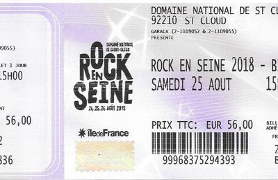 Anna Calvi / King Gizzard & The Lizard Wizard / Liam Gallagher - Samedi 25 Août 2018 - Rock en Seine (Parc de St Cloud)