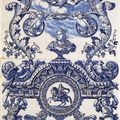Two plates of a column, The Greek A, Adrianus Kocx, Delft, ca. 1690