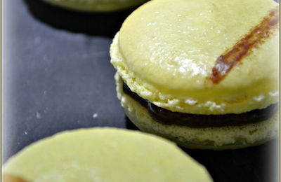 Macarons banane, chocolat