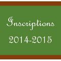 Les inscriptions 2014-2015