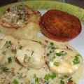 Coquilles st Jacques à la ciboulette