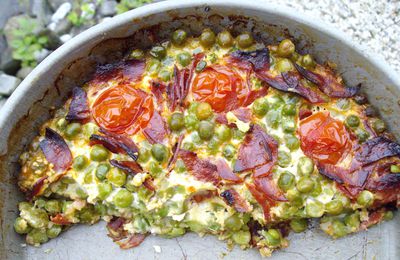 Clafoutis petits pois chorizo