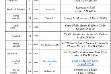 Programme de juin ! 