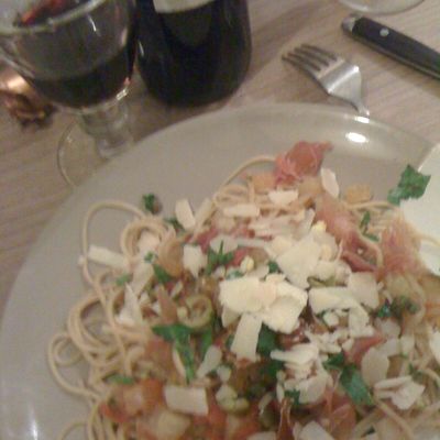 Déjeuner à l'atelier des chefs : Spaghetti aux aubergines / 30mn chrono