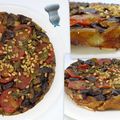 Tatin d'aubergines au romarin et basilic