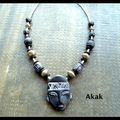 collier masque africain 