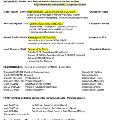 Programme 7 Chapelles en Arts 2025