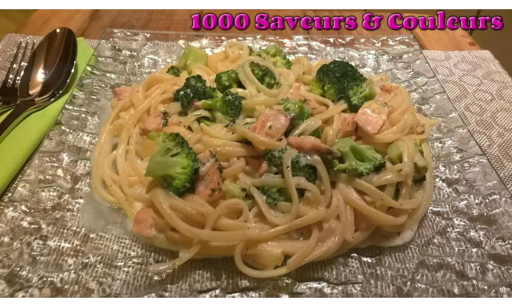 Linguines au Saumon Fumé et Brocolis