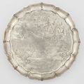 Silver plate decorated with chased “Red Cliff” scene, Song dynasty , 13th century