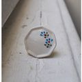 Ma bague en porcelaine bleu fleurie