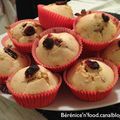 Muffins aux cranberries et nougatine.