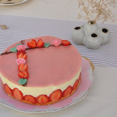 Bavarois vanille-fraise {où comment rattraper son retard}