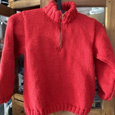 Pull camionneur rouge ,
