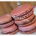 Macarons chocolat cassis