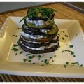 Millefeuille d'aubergine et Ricotta light