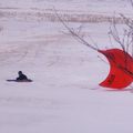 Planche à voile sur neige
