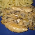 poulet à la créme et aux champignons