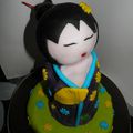 Gâteau kokeshi pour les 11 ans de Raphaëlle