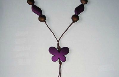 collier purple et chocolat