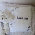 housse de coussin blanche, taupe, ficelle de lin