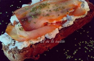 Tartine de haddock généreusement diet'