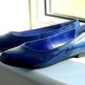 Ballerines bleues vernies