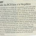 Article du Dauphiné : RCR-La Verp' phase 2