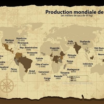 Le café. En Amérique du Sud. En 1720.